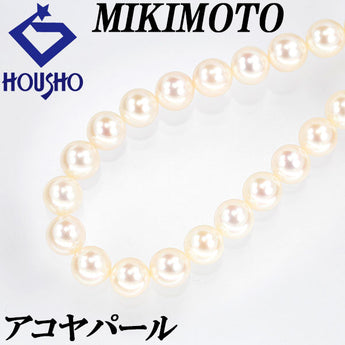 MIKIMOTO Akoya pearl necklace 6.4mm-6.8mm K14WG string Brand MIKIMOTO | 14K Akoya pearl White pearl Japanese pearl Weddings and funerals Elegant Cute Stylish [Used] [SH115667]