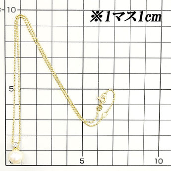 ウノアエレ アコヤパール ネックレス 8.3mm ダイヤモンド K18YG 一粒パール UNOAERRE | 18金 あこや真珠 白真珠 和珠 ダイアモンド デイリーユース シンプル かわいい おしゃれ【中古】【SH115670】