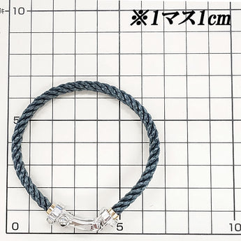 フレッド ダイヤモンド フォース10 ブレスレット K18WG ラージモデル スティールケーブル バックル ブランド FRED | 18金 ダイアモンド 豪華 上品 エレガント おしゃれ【中古】【SH115674】