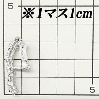 Diamond earrings 0.38ct Pt950 Milgrain Milled Botanical Plants Cloisonne pattern Dangling | Diamond Platinum Elegant Cute Stylish [Used] [SH115681]