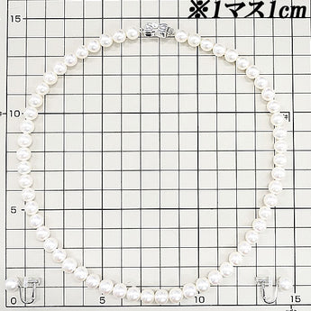 TASAKI Akoya pearl necklace and earrings, 2-piece set, 7.0mm-7.3mm, string, SV, K18WG, brand TASAKI | 18K gold, Akoya pearl, white pearl, Japanese pearl, for weddings, funerals, elegant, cute, stylish [Used] [SH115689]