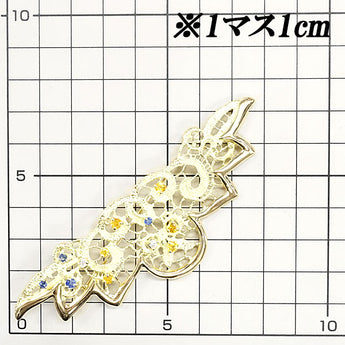Jeunet Sapphire Versailles Brooch 1.47ct Diamond K18YG Lace Openwork Matte Polished Jeunet | 18K Sapphire Diamond Luxurious Gorgeous Cute Stylish [Used] [SH115697]