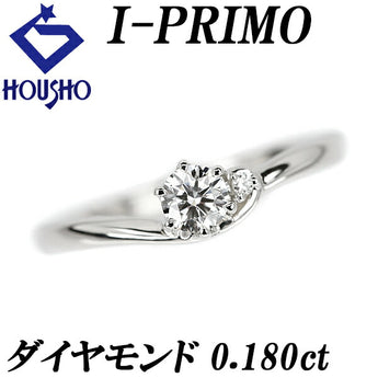 I-PRIMO Diamond Pione Ring 0.180ct Pt950 pione 6-prong Brand I-PRIMO | Diamond Platinum Elegant Simple Cute Stylish [Used] [SH115770]