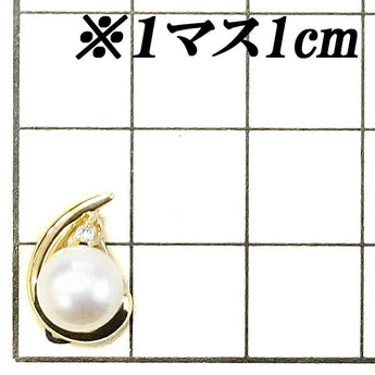 TASAKI Akoya Pearl Pendant Top 7.1mm Diamond K18YG Brand TASAKI | 18K Akoya Pearl White Pearl Japanese Pearl Diamond Daily Use Elegant Cute Stylish [Used] [SH115776]