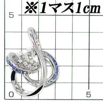Jeunet Sapphire Pendant Top 2.60ct Diamond K18WG Gradient Mystery Setting | 18K Sapphire Diamond Elegant Cute Stylish [SH115794]