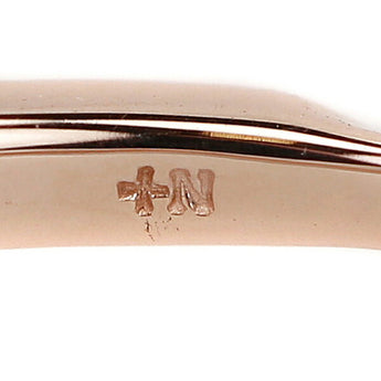 ノジェス ダイヤモンド リング 0.01ct K10PG リボン ミル打ち ミルグレイン 細め 華奢 ブランド NOJESS | 10金 ダイアモンド デイリーユース かわいい おしゃれ【中古】【SH116078】