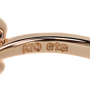 エテ リング K10PG リボン 地金のみ 石なし ブランド ete | 10金 デイリーユース シンプル かわいい おしゃれ カジュアル【中古】【SH116084】