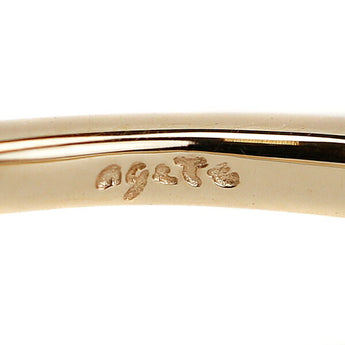 agete pearl ring 1.3mm diamond K10YG milled milgrain thin delicate brand agete | 10K gold daily use simple cute stylish casual [used] [SH116096]