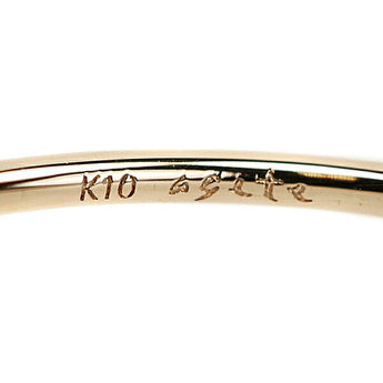 アガット 黒石 リング K10YG 一粒石 ドロップ 雫 涙 細め 華奢 ブランド agete | 10金 デイリーユース シンプル かわいい おしゃれ カジュアル【中古】【SH116097】