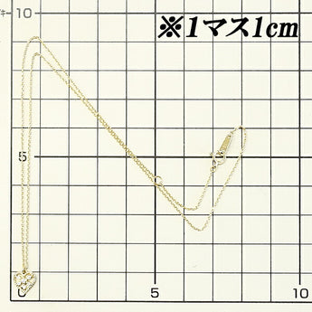 VENDOME AOYAMA Diamond Necklace K10YG Heart Milled Milgrain Brand VENDOME AOYAMA | 10K Diamond Daily Use Simple Cute Stylish [Used] [SH116112]