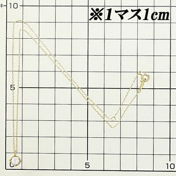 Diamond necklace 0.10ct K10YG square delicate | 10K gold diamond daily use simple cute stylish [Used] [SH116115]