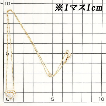 フォリフォリ キュービックジルコニア ネックレス 0.57ct K10PG ハート パヴェ マルチway リバーシブル Folli Follie | 10金 デイリーユース かわいい おしゃれ【中古】【SH116129】