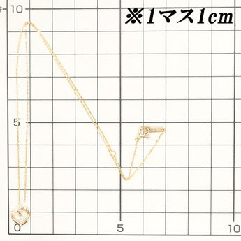 4℃ キュービックジルコニア ネックレス K10PG ハート 一粒石 揺れる 華奢 ブランド ヨンドシー | 10金 デイリーユース シンプル かわいい おしゃれ【中古】【SH116156ｖ】