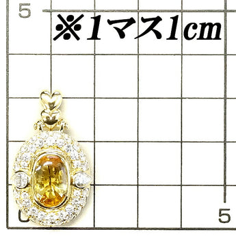 サザンクロス サファイア ペンダントトップ 4.547ct ダイヤモンド K18YG ペアシェイプカット ハート Southern Cross | 18金 イエローサファイヤ ダイアモンド かわいい おしゃれ【中古】【SH116474】
