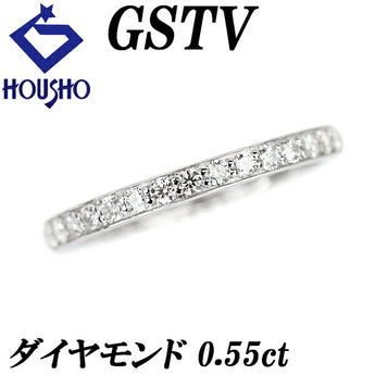 GSTV Diamond Full Eternity Ring 0.55ct Pt950 Thin Brand | Diamond Platinum Daily Use Simple Elegant Cute Stylish [Used] [SH116475]