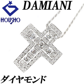ダミアーニ ダイヤモンド ベルエポック ネックレス K18WG クロス 十字架 アールデコ メンズ ユニセックス DAMIANI | 18金 ダイアモンド 豪華 ゴージャス エレガント かわいい おしゃれ【SH116509】