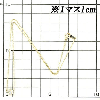 ESTELLE Diamond Necklace 0.15ct K18YG Circle Round Brand ESTELLE | 18K Diamond Daily Use Simple Cute Stylish [Used] [SH116511]