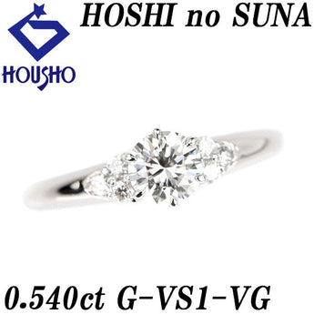 Hoshi no SUNA Diamond Ring 0.540ct Pt950 6-prong Graded Certificate Brand HOSHI no SUNA | Diamond Platinum Elegant Cute Stylish [Used] [SH116514]