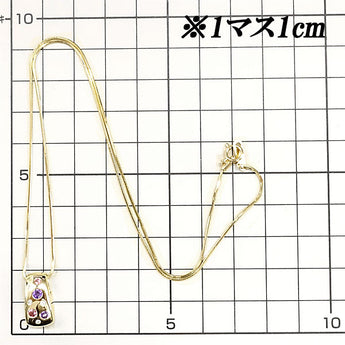 ベリテ アメジスト ネックレス 0.15ct トルマリン ダイヤモンド K18YG 水玉 ドット ブランド VERITE | 18金 ダイアモンド デイリーユース かわいい おしゃれ【中古】【SH116525】