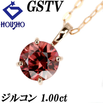 GSTV ピンクジルコン ネックレス 1.00ct K18PG 一粒石 ブランド | 18金 デイリーユース シンプル かわいい おしゃれ【中古】【SH116526】