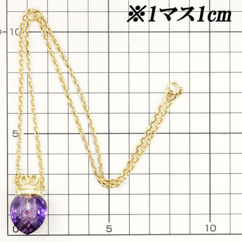 Valentino Garavani Amethyst Necklace Diamond Ruby K18YG Perfume Bottle VALENTINO GARAVANI | 18K Diamond Luxurious Gorgeous Cute Stylish [Used] [SH116543]
