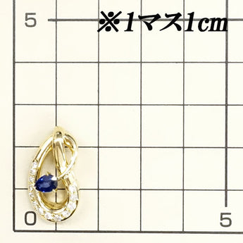 Mila Schon Sapphire Pendant Top 0.60ct Diamond K18YG Brand: Mila Schon | 18K Sapphire Diamond Elegant Cute Stylish [Used] [SH117000]