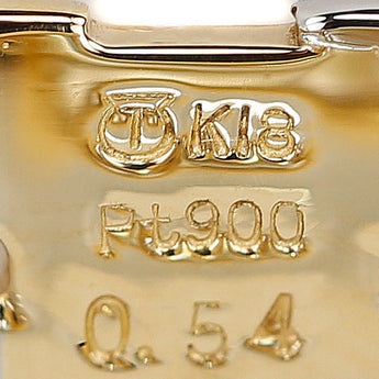 TASAKI Square Cut Yellow Diamond Ring 0.54ct K18YG Pt900 Deformed Cut Fancy Cut Square Brand TASAKI | 18K Diamond Unique Cute Stylish [Used] [SH117008]
