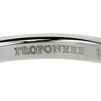 プロポネール ダイヤモンド ハーフエタニティ リング 0.11ct Pt950 メテオロ 一文字 細め PROPONERE | ダイアモンド プラチナ デイリーユース シンプル 上品 かわいい おしゃれ【中古】【SH117030】