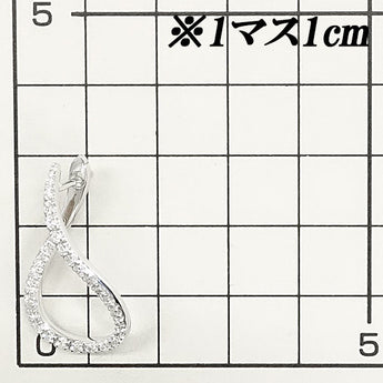 ピエロミラノ ダイヤモンド フープ ピアス K18WG ウェーブ ブランド Piero Milano | 18金 ダイアモンド デイリーユース 上品 エレガント かわいい おしゃれ【中古】【SH117031】