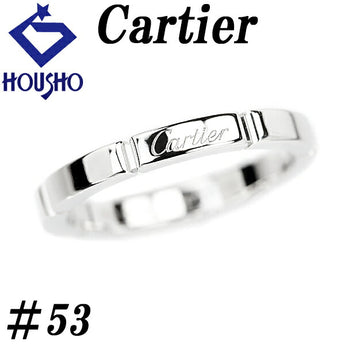 カルティエ マイヨンパンテール リング K18WG #53 地金のみ 石なし ロゴ ブランド Cartier | 18金 デイリーユース シンプル かわいい おしゃれ【中古】【SH117035】