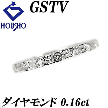 GSTV ダイヤモンド リング 0.16ct K18WG メンズ ユニセックス ブランド | 18金 ダイアモンド デイリーユース シンプル かわいい おしゃれ【中古】【SH117043】