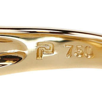ポーラ ダイヤモンド リング 0.11ct K18YG 透かし ブランド POLA | 18金 ダイアモンド デイリーユース シンプル エレガント かわいい おしゃれ【中古】【SH117050】