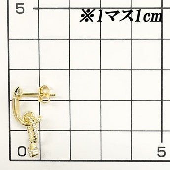 セリーヌ ダイヤモンド ピアス 0.2ct K18YG 一粒石 ロープ 揺れる ブランド CELINE | 18金 ダイアモンド デイリーユース 上品 エレガント かわいい おしゃれ【中古】【SH117056】