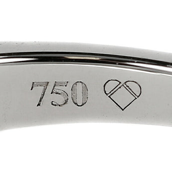 ダイヤモンド リング 0.50ct K18WG 葉っぱ リーフ 植物 ボタニカル 透かし 変形カット ファンシーカット | 18金 ダイアモンド 上品 エレガント かわいい おしゃれ【中古】【SH117934】