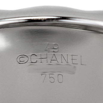 シャネル ダイヤモンド カメリア リング K18WG #49 花 フラワー 太め 幅広 ブランド CHANEL | 18金 ダイアモンド 豪華 ゴージャス かわいい おしゃれ【中古】【SH117995】