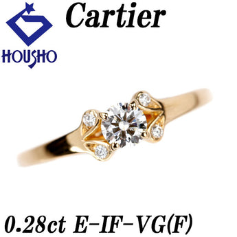 Cartier Ballerina Diamond Ring 0.28ct K18YG #53 Graded GIA Certificate Brand Cartier | 18K Diamond Elegant Cute Stylish [Used] [SH118008]