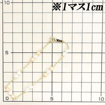 タサキ 田崎真珠 淡水パール ブレスレット 3.9mm-4.2mm K18YG ステーション ブランド TASAKI | 18金 淡水真珠 白真珠 上品 エレガント かわいい おしゃれ【中古】【SH118024】