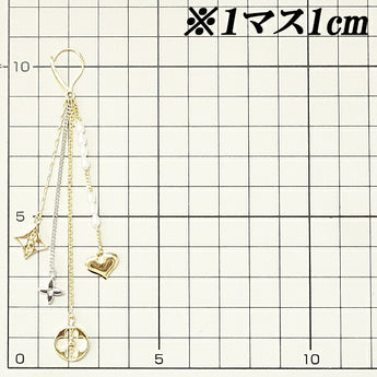 Louis Vuitton Freshwater Pearl Pendant Monogram Flower Chain Earrings 2.7mm-3.6mm K18YG WG Heart Dangling LOUIS VUITTON | 18K Freshwater Pearl White Pearl Elegant Cute Stylish [SH118027]