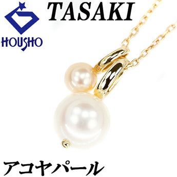 TASAKI Akoya Pearl Necklace 6.8mm K18YG Multi-way Brand TASAKI | 18K Akoya Pearl White Pearl Japanese Pearl Daily Use Simple Cute Stylish [Used] [SH118031]