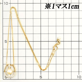 アンブローズ アコヤパール ネックレス 7.4mm ダイヤモンド K18PG 馬蹄 ホースシュー マルチway Ambrose | 18金 あこや真珠 白真珠 和珠 ダイアモンド デイリーユース かわいい おしゃれ【SH118032】