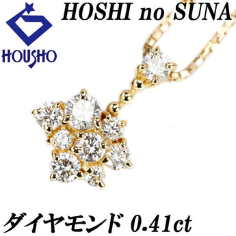 Star Sand Diamond Necklace 0.41ct K18YG Brand HOSHI no SUNA | 18K Diamond Daily Use Simple Cute Stylish [Used] [SH118040]