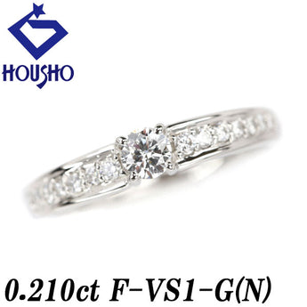 Diamond ring 0.210ct Pt950 graded, certified, 4 prongs | Diamond, platinum, elegant, cute, stylish [Used] [SH118291]