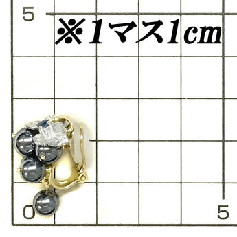 アズタイム 石川暢子 ヘマタイト イヤリング サファイア ダイヤモンド K18YG Pt900 葡萄 ブドウ 梨地 マット ツヤ消し 作家 デザイナー As Time | 18金 サファイヤ ダイアモンド【中古】【SH118326】