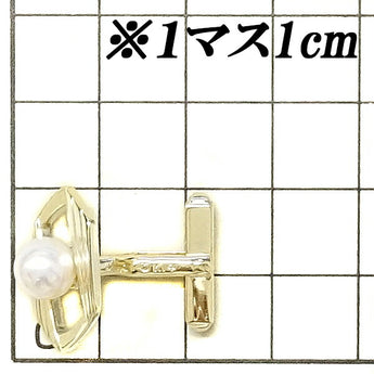 ミキモト アコヤパール カフス 7.0mm K14YG スウィヴル式 ブランド MIKIMOTO | 14金 あこや真珠 白真珠 和珠 シンプル 上品 エレガント おしゃれ【中古】【SH118366】