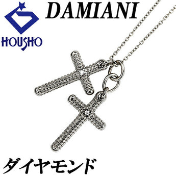 ダミアーニ ダイヤモンド メトロポリタン ネックレス K18BG クロス 十字架 メンズ ユニセックス ブランド DAMIANI | 18金 ダイアモンド デイリーユース スタイリッシュ おしゃれ【中古】【SH118389】