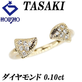 タサキ 田崎真珠 ダイヤモンド ガーデンオブキュリオシティ ソーンズ リング 0.10ct K18YG オープンリング ブランド TASAKI | 18金 ダイアモンド かわいい おしゃれ【中古】【SH119050】