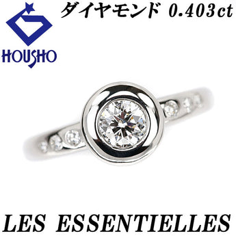 レ･エッセンシャル ダイヤモンド リング 0.403ct Pt900 円 ラウンド サークル ブランド LES ESSENTIELLES | ダイアモンド プラチナ 豪華 かわいい おしゃれ【中古】【SH119065】