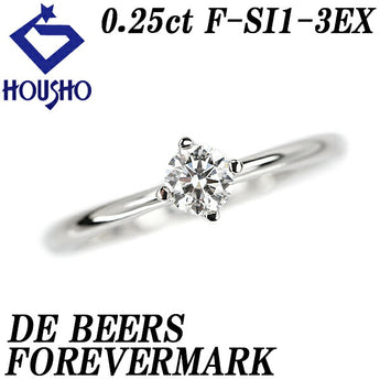 De Beers Forevermark Diamond Solitaire Ring 0.25ct Pt950 Solitaire Single Stone 4-Prong Graded Certificate DE BEERS FOREVER MARK | Diamond Cute Stylish [S119161]