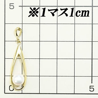 ミキモト アコヤパール ペンダントトップ 6.8mm K18YG ドロップ 雫 しずく 涙 なみだ 透かし ブランド MIKIMOTO | 18金 あこや真珠 白真珠 和珠 上品 かわいい おしゃれ【中古】【SH119200】