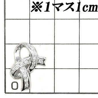 タサキ 田崎真珠 ダイヤモンド ペンダントトップ 0.13ct K18WG リボン ブランド TASAKI | 18金 ダイアモンド デイリーユース シンプル かわいい おしゃれ【中古】【SH119206】